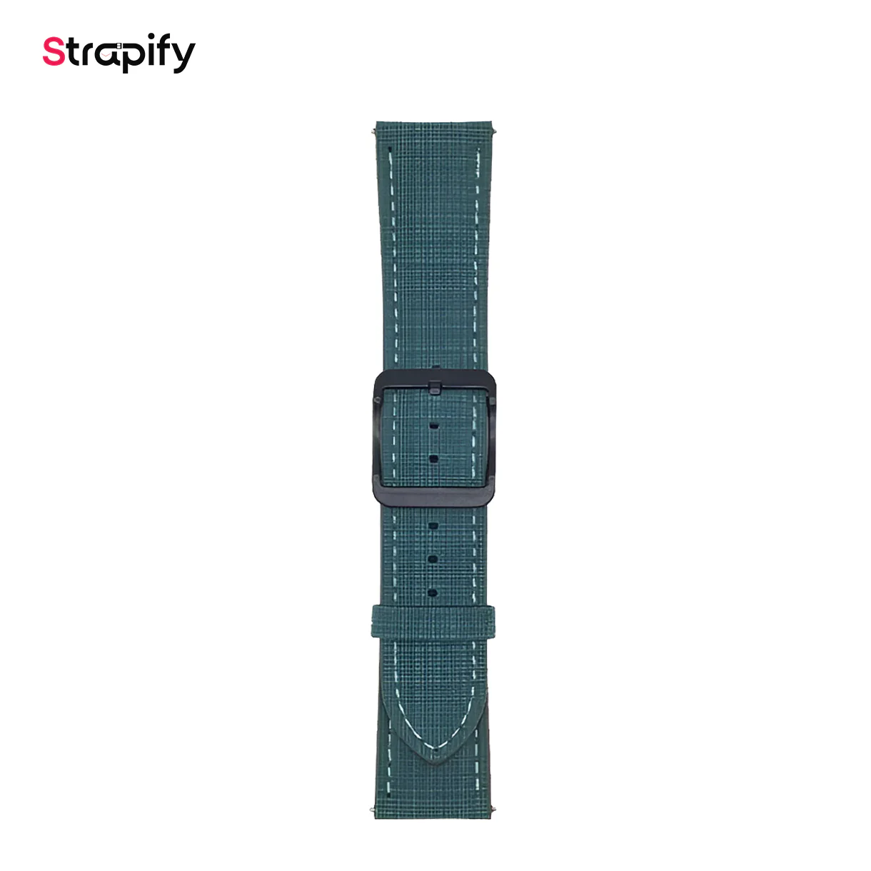 Bracelet cuir style tissu 22 mm - Image 2