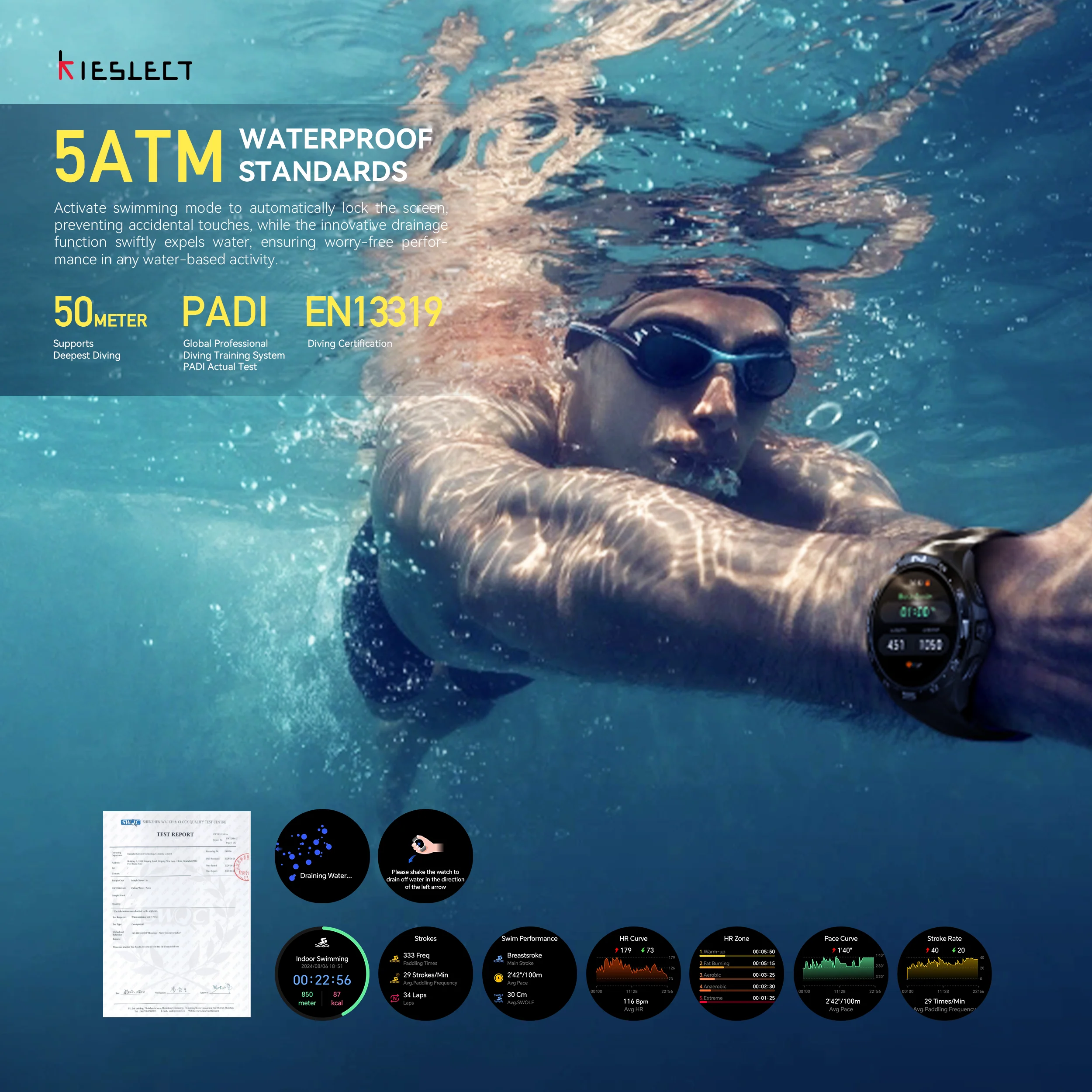 Kieslect Actor Smartwatch with GPS+5ATM and Stunning Ceramic Bezel (OFFRE LIMITEE) - Image 13