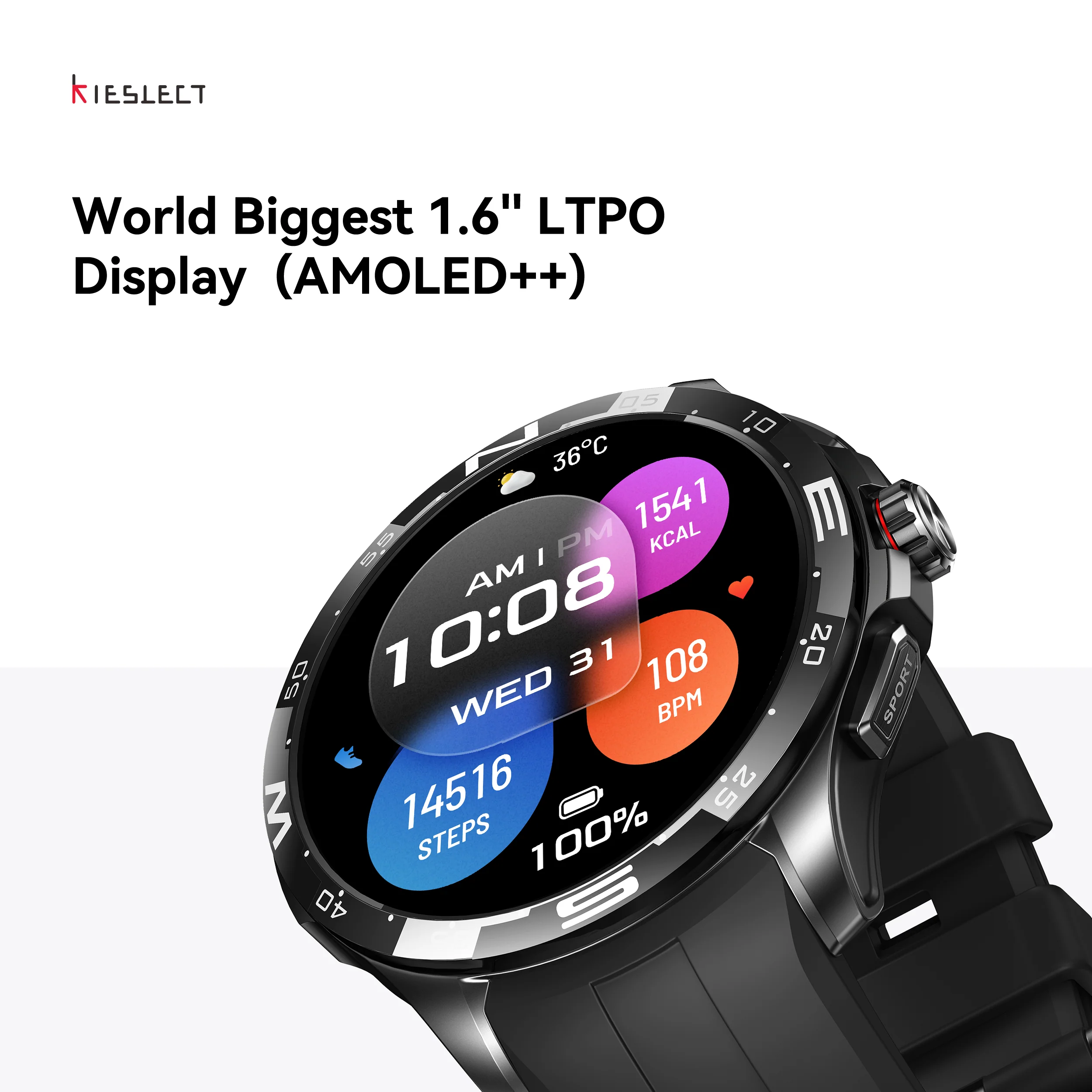 Kieslect Actor Smartwatch with GPS+5ATM and Stunning Ceramic Bezel (OFFRE LIMITEE) - Image 15