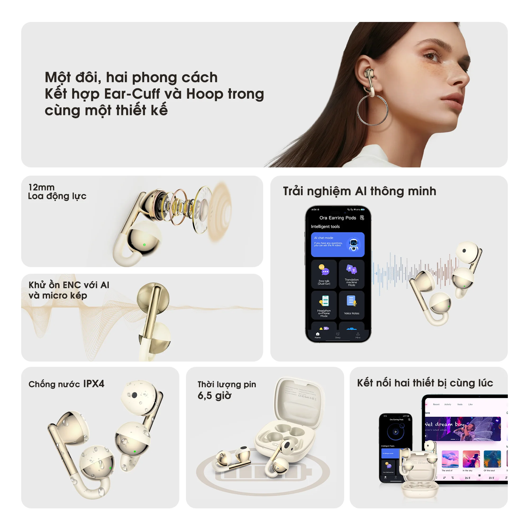 Kieslect Ora Earring Pods Gold - Image 16