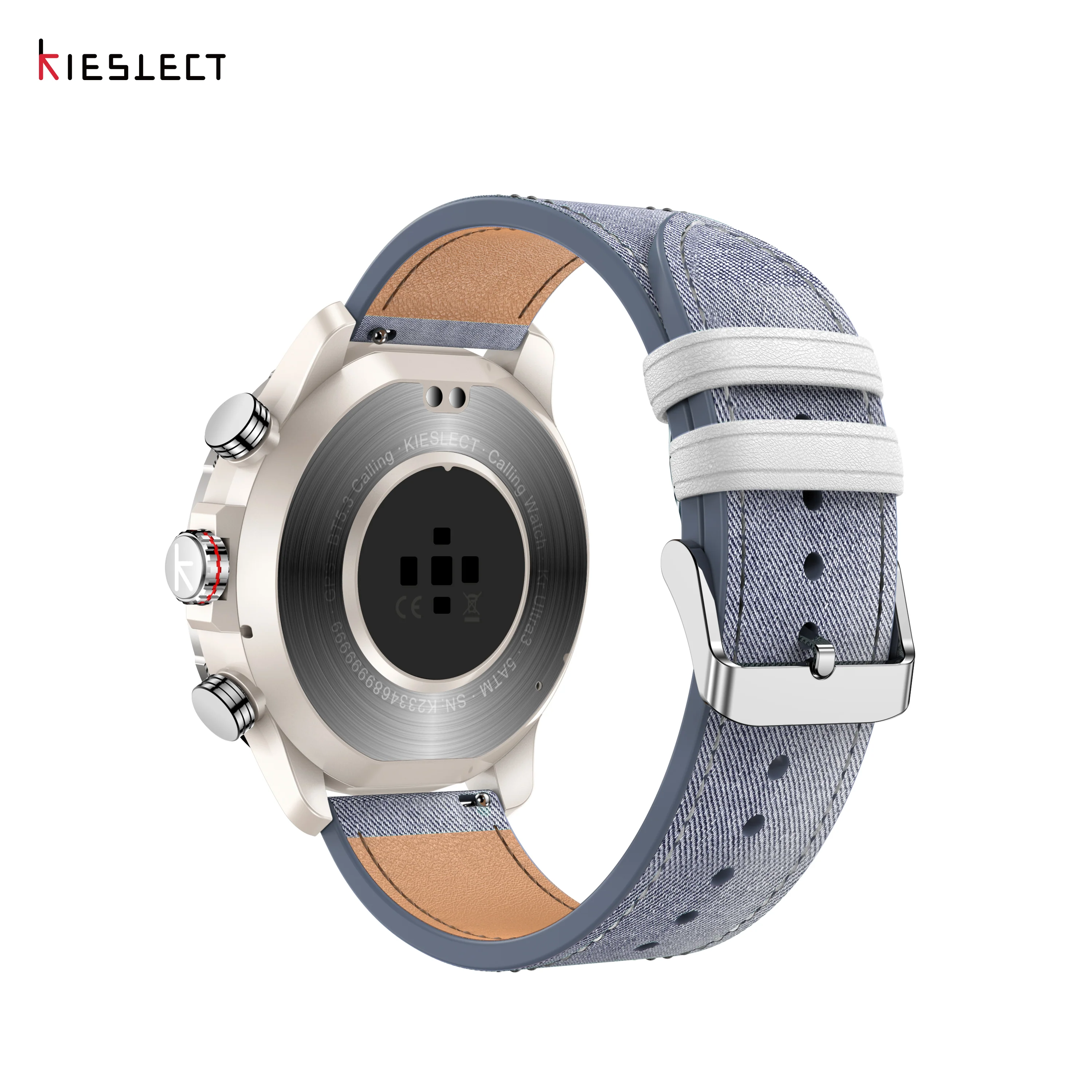Montre connectée Kieslect KR3 – Or/Jean (+ bracelet marocain offert) - Image 8