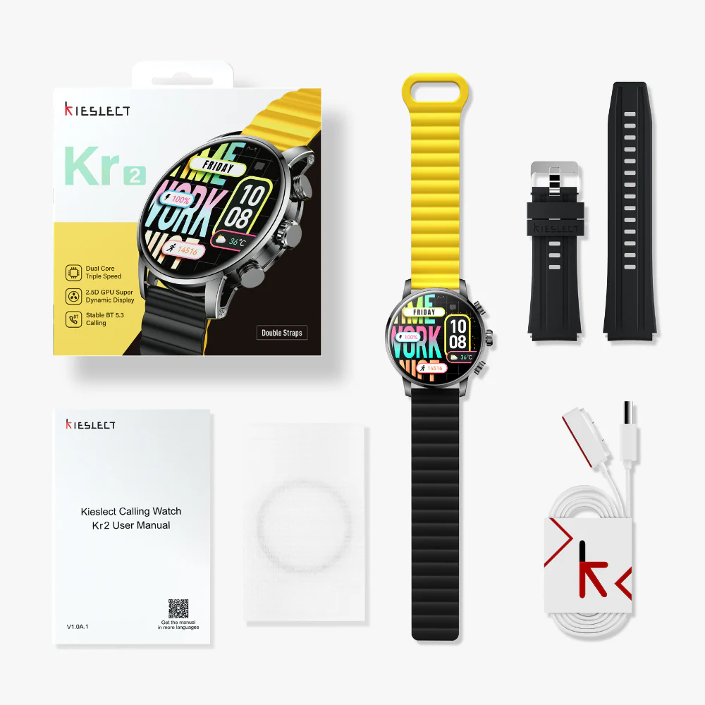 Montre connectée Kieslect KR2 double bracelet (+ bracelet marocain offert) - Image 8